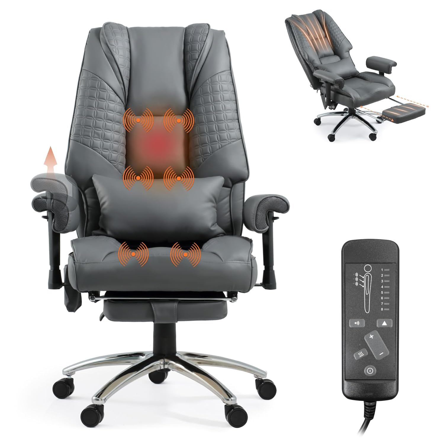 Office X Furniture - Massage & Heated Office Chair with