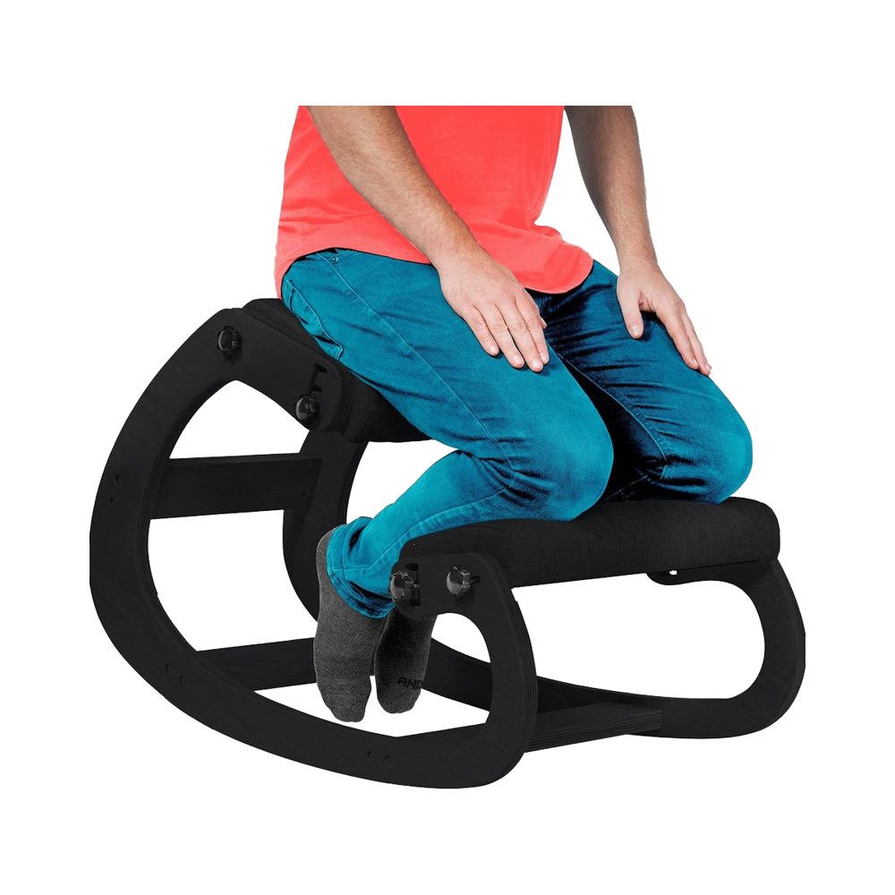 Office Furniture And Desks - Ergonomic Wooden Kneeling Chair Adjustable Office