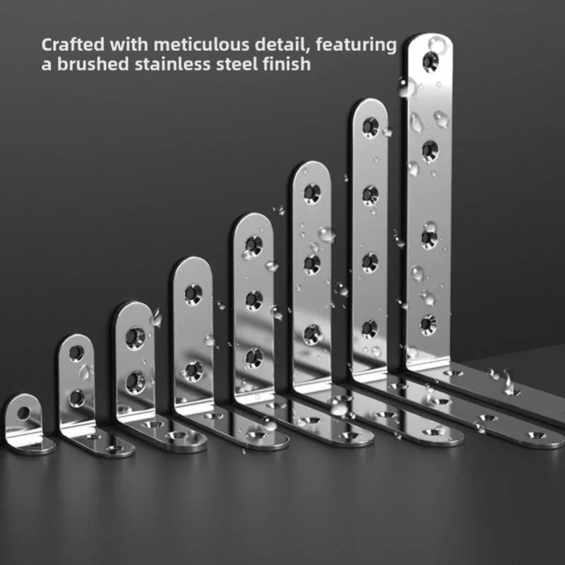 Office Furniture Hardware - Stainless Steel 90 Degree L-Shaped Right