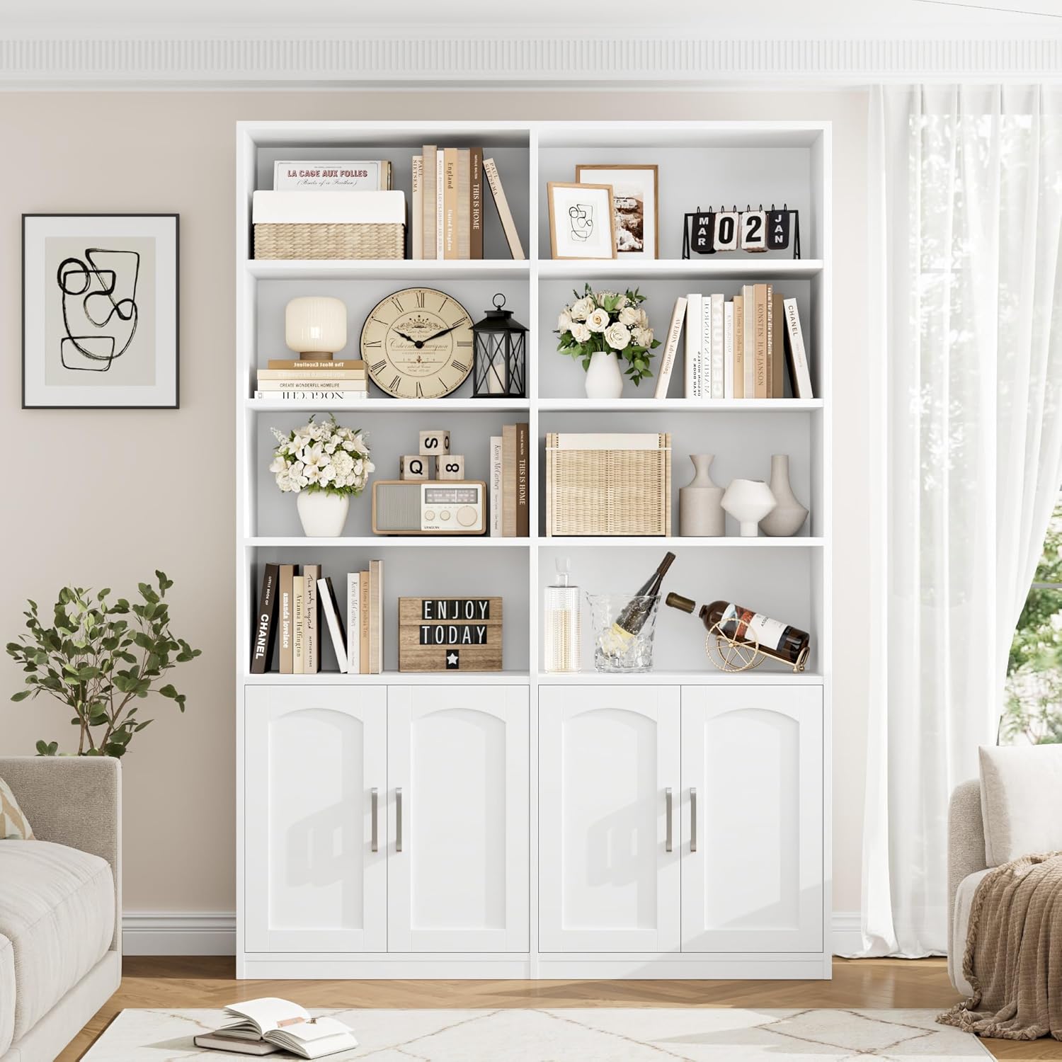6-Tier Double Wide Bookcase wi - Office X Furniture ulasan dan harga