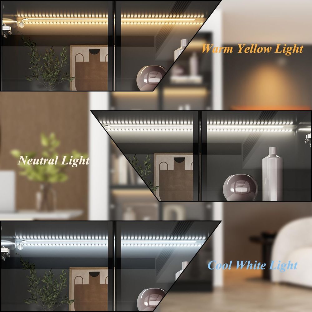Tall Glass Door LED Lighted Di - Bookshelf 5 Tier ulasan dan harga