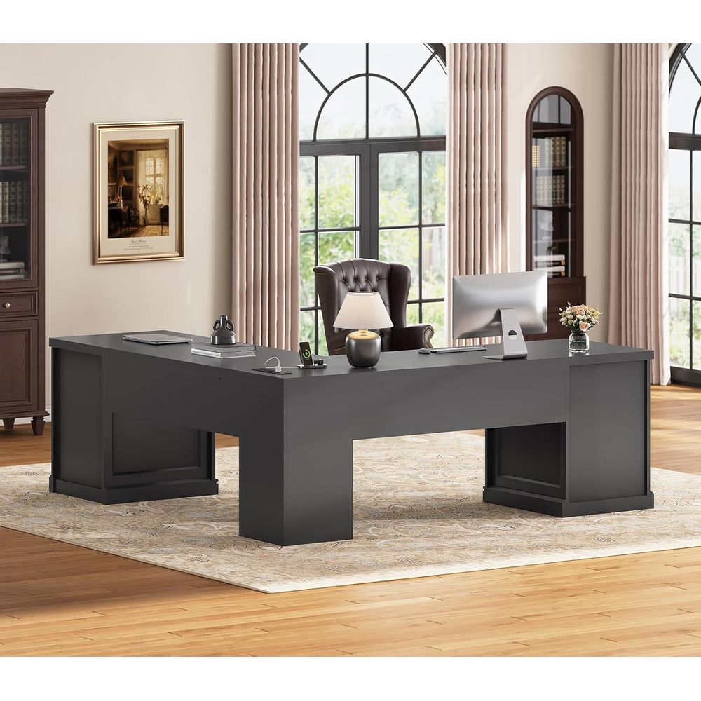 L Shaped Desk with 4 Ders, 67