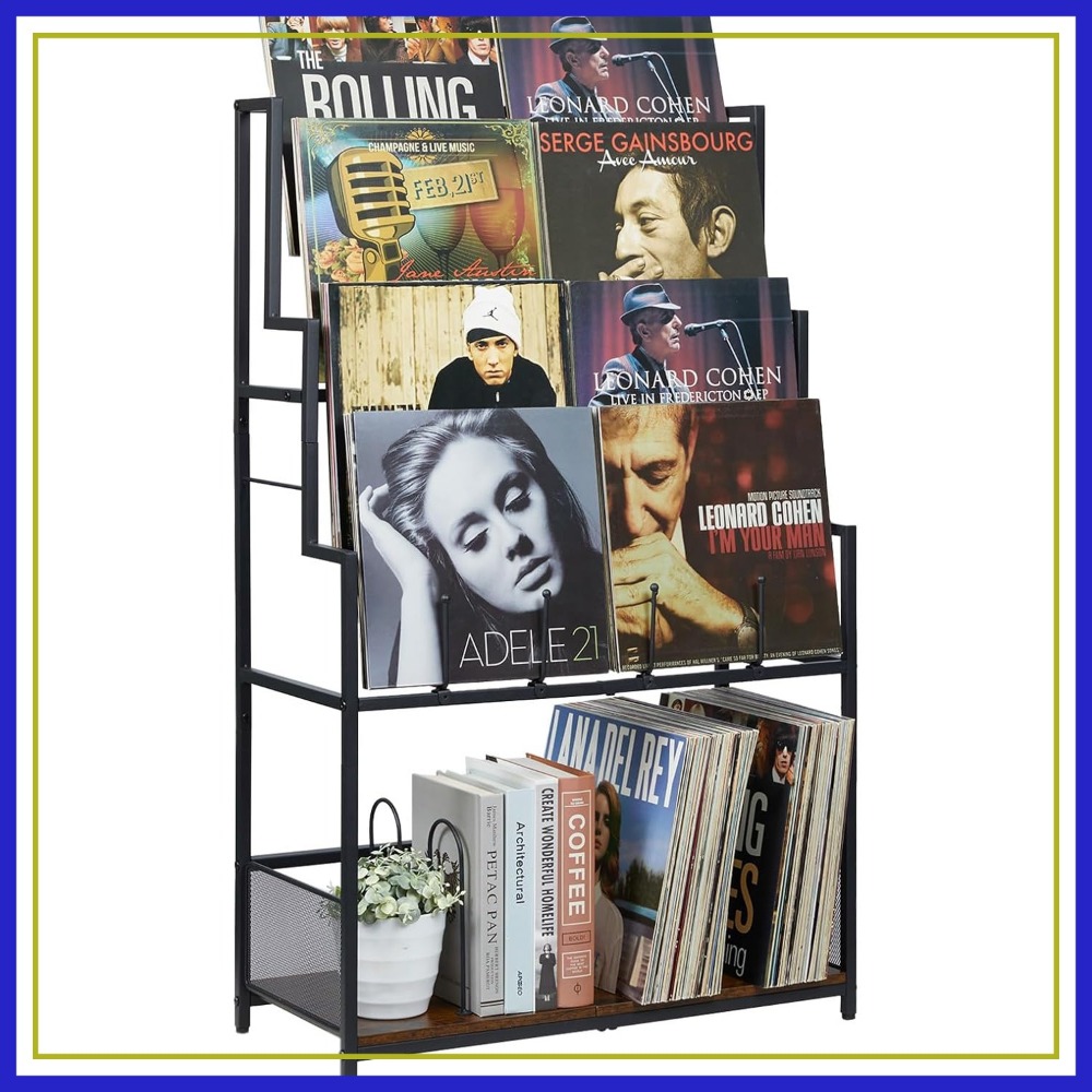 5-Tier Vinyl Record Storage St - Bookshelf 5 Tier ulasan dan harga