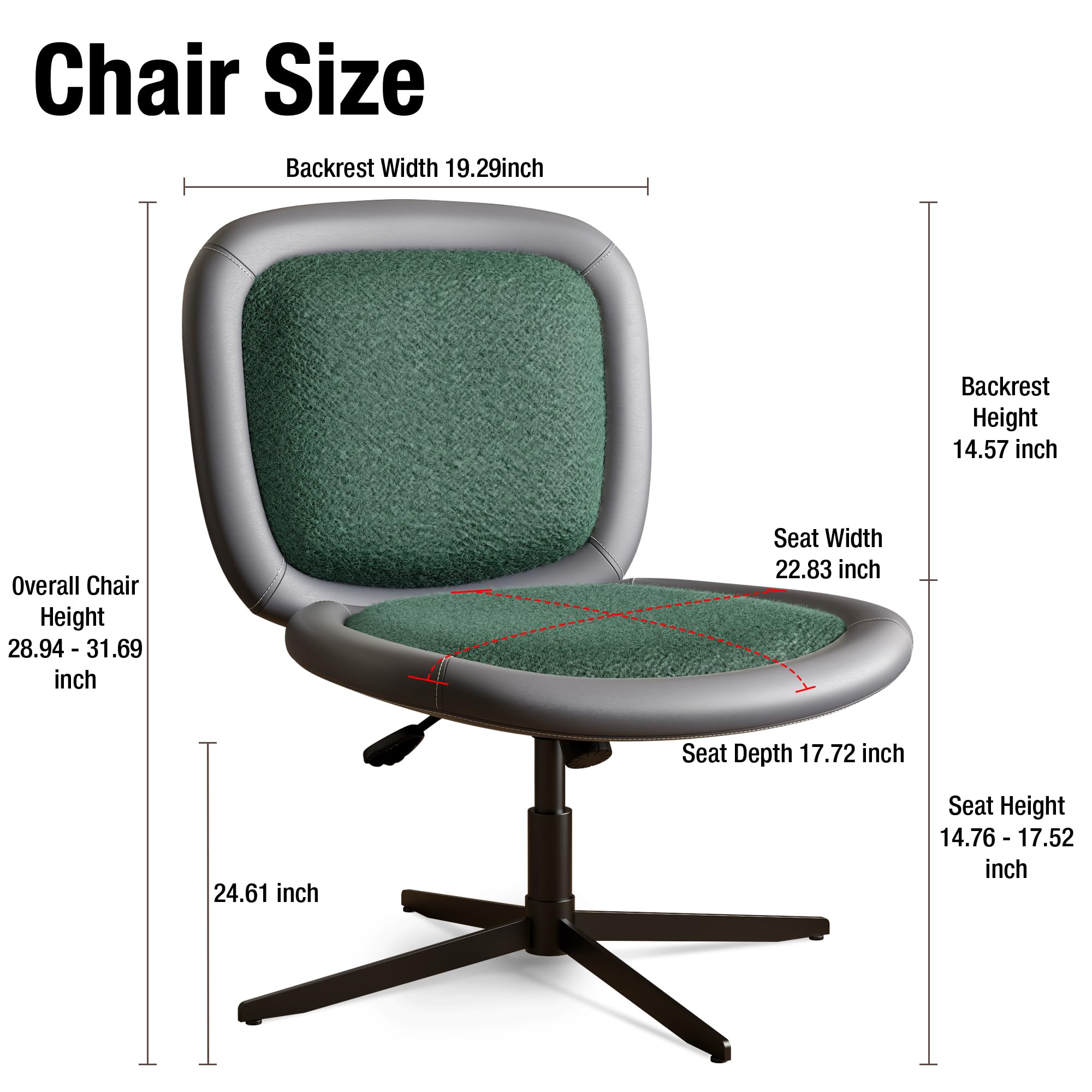 Armless Office Chair With Whee - Office Furniture And Desks ulasan dan harga