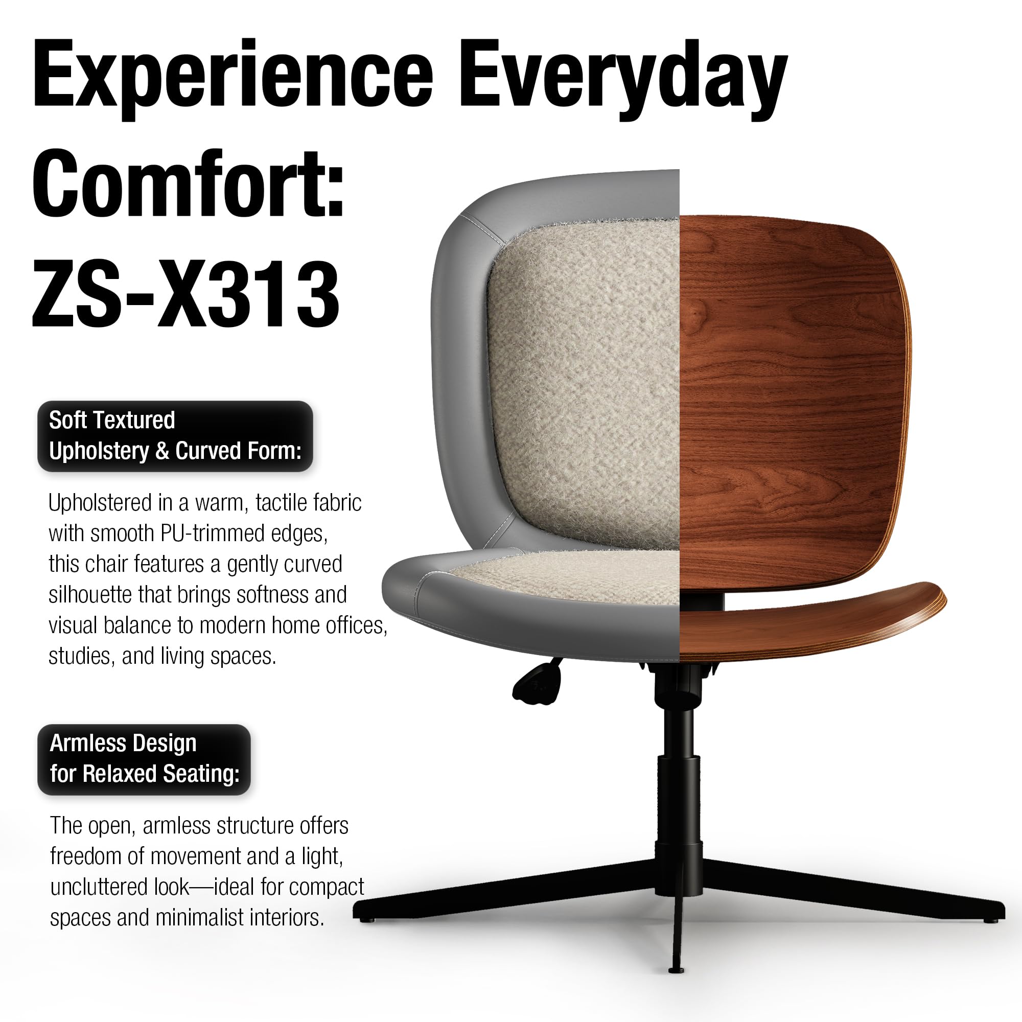 Armless Office Chair With Whee - Office Furniture And Desks ulasan dan harga