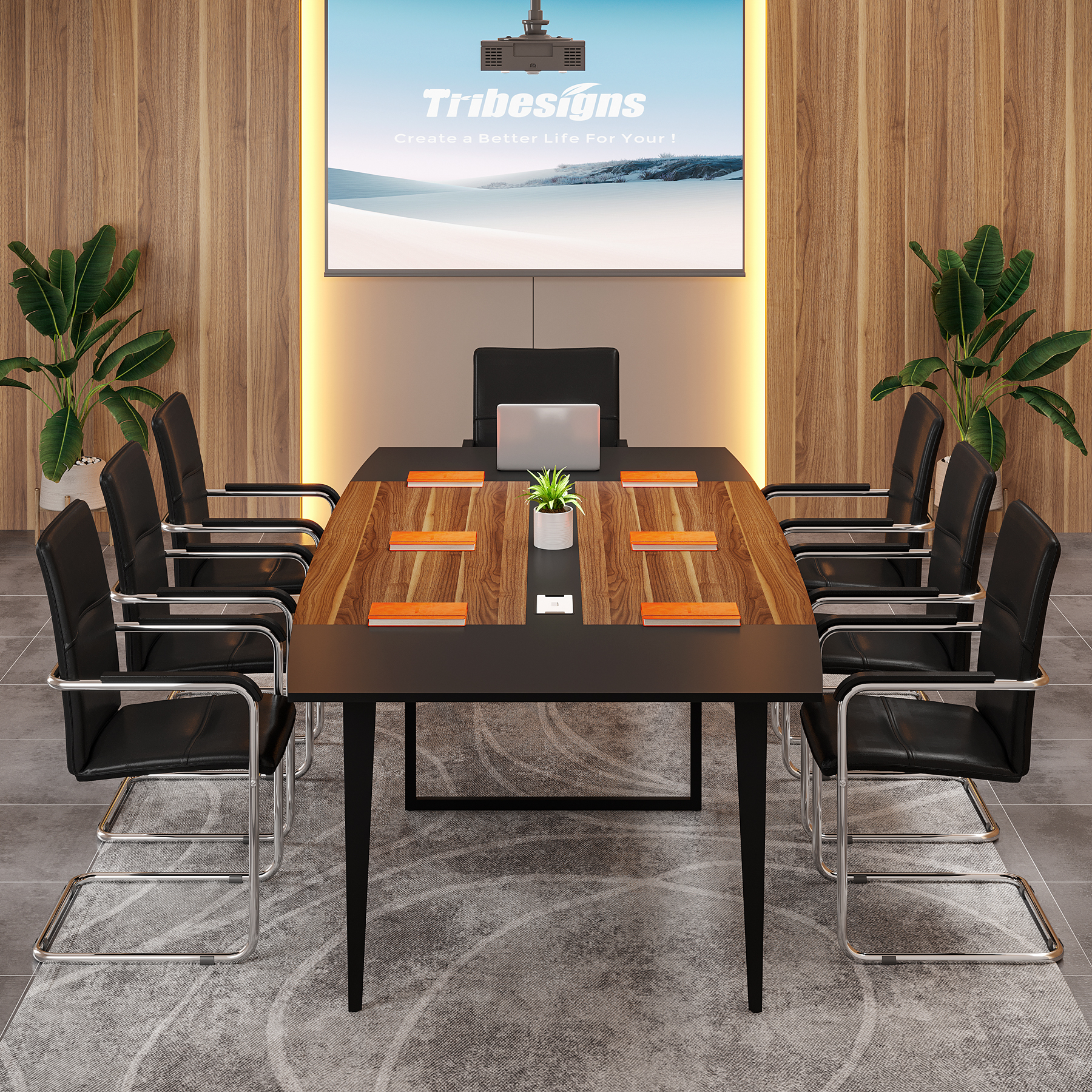 Tribesigns 8FT Conference Tabl - Office X Furniture ulasan dan harga