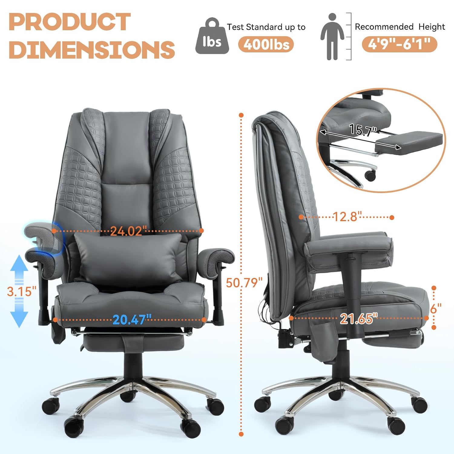 Massage & Heated Office Chair  - Office X Furniture ulasan dan harga