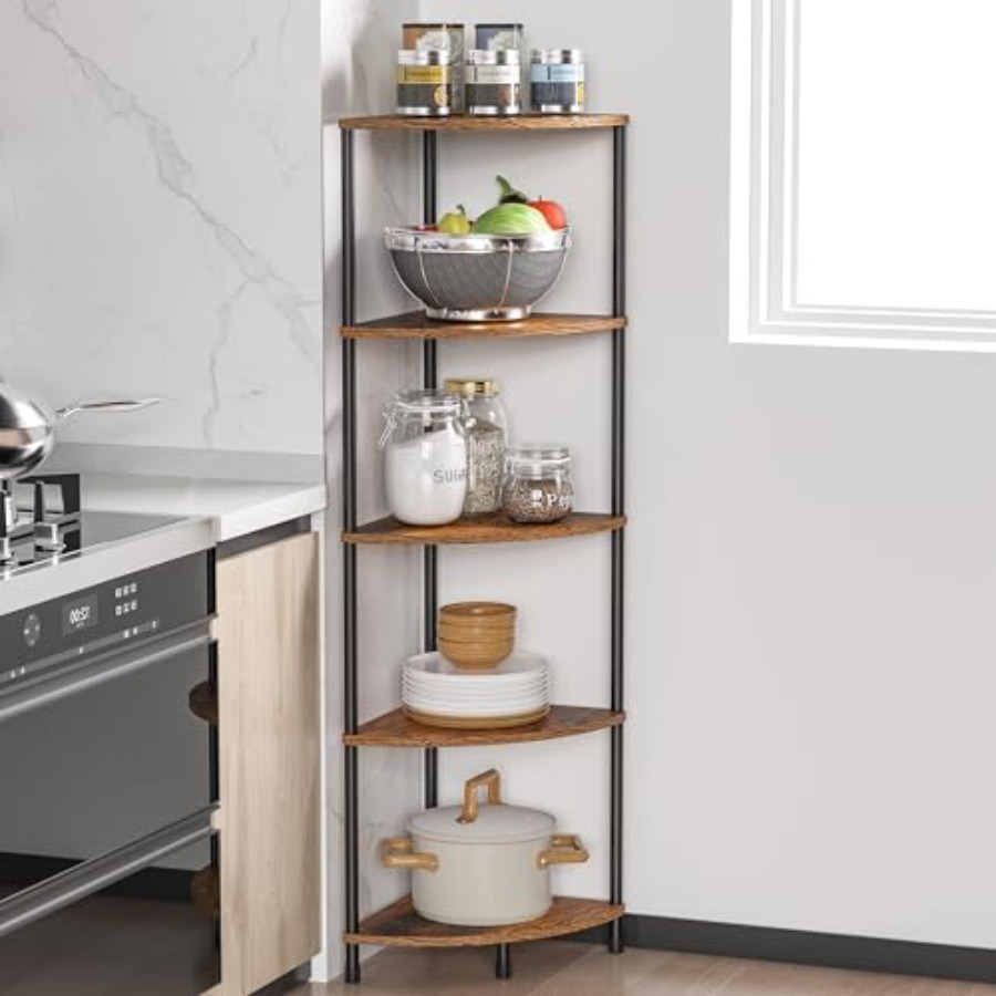 Corner Plant Stand Shelf, 5 Ti - Bookshelf 5 Tier ulasan dan harga