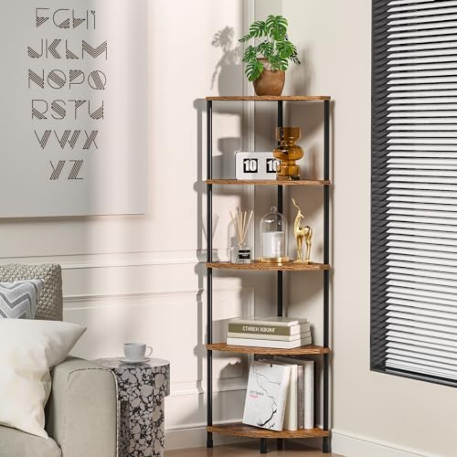 Corner Plant Stand Shelf, 5 Ti - Bookshelf 5 Tier ulasan dan harga