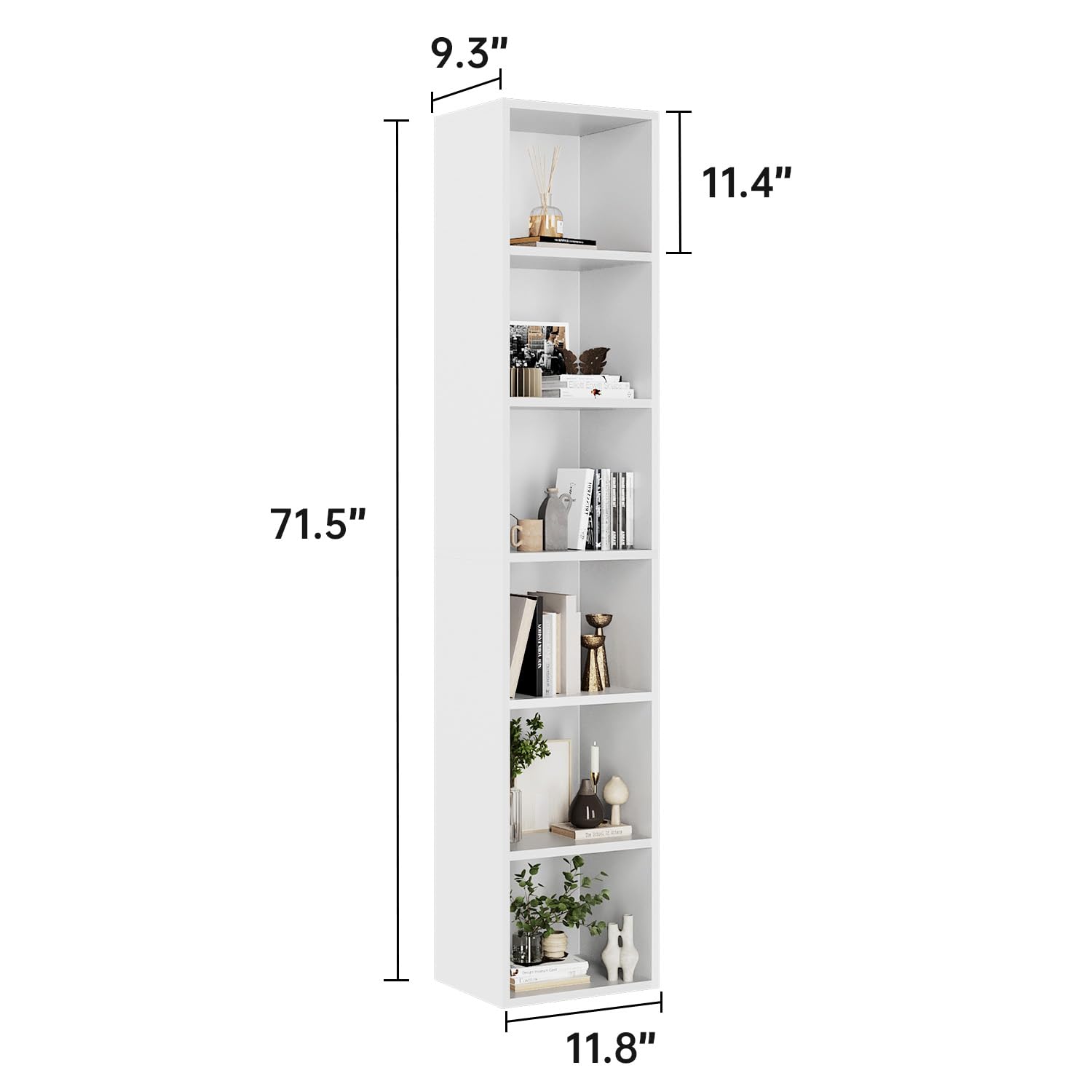 6-Tier Narrow Open Bookshelf W - Office X Furniture ulasan dan harga