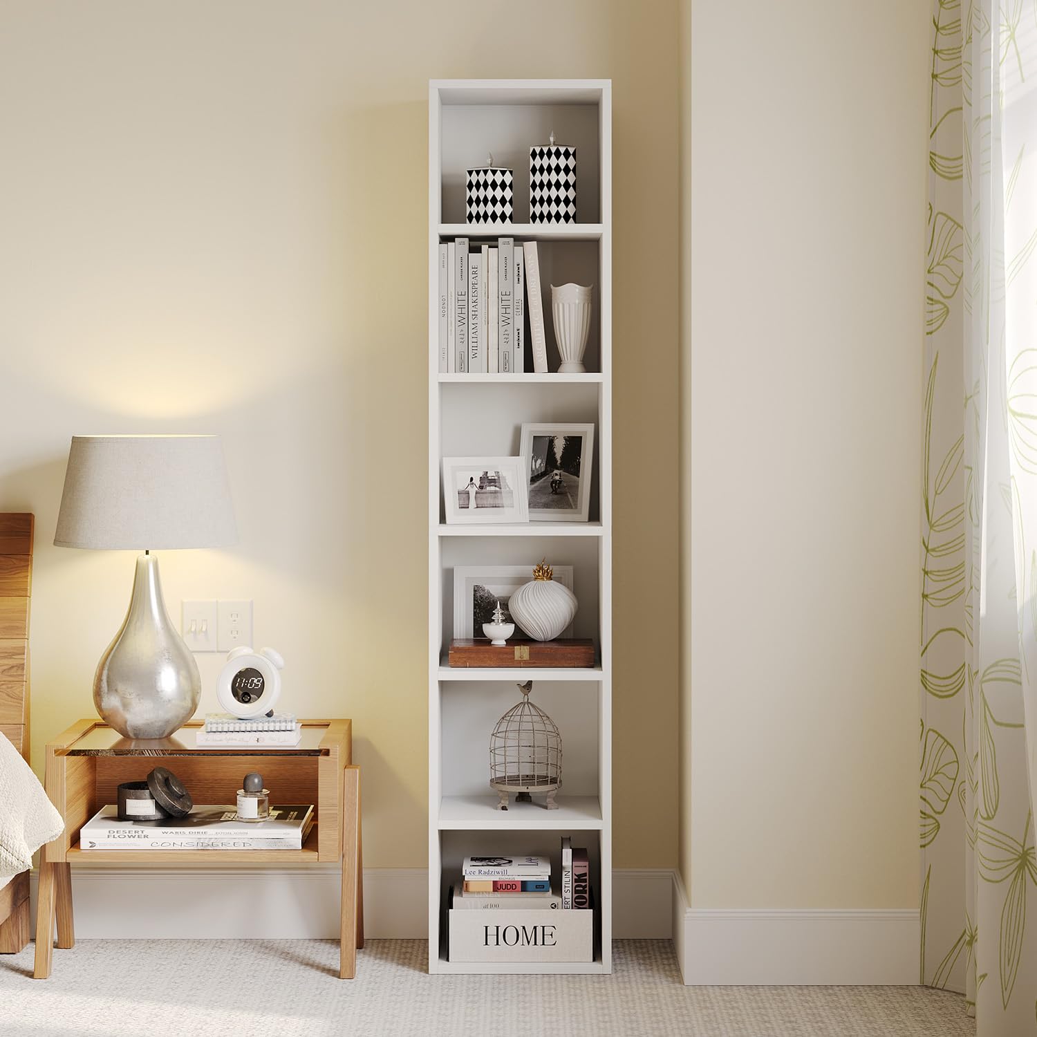 6-Tier Narrow Open Bookshelf W - Office X Furniture ulasan dan harga