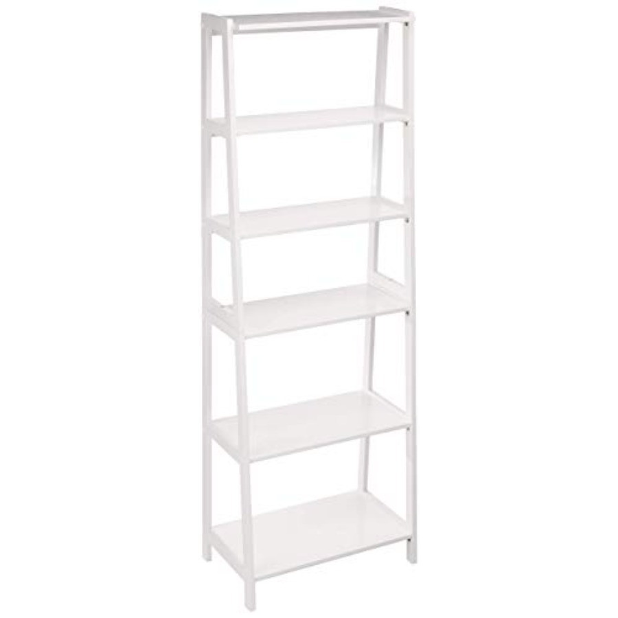5-Tier Sturdy Rubberwood Ladde - Bookshelf 5 Tier ulasan dan harga