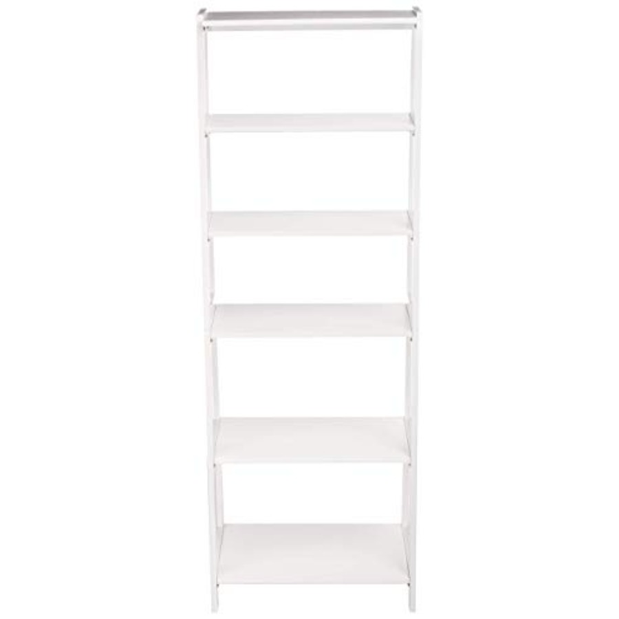 5-Tier Sturdy Rubberwood Ladde - Bookshelf 5 Tier ulasan dan harga