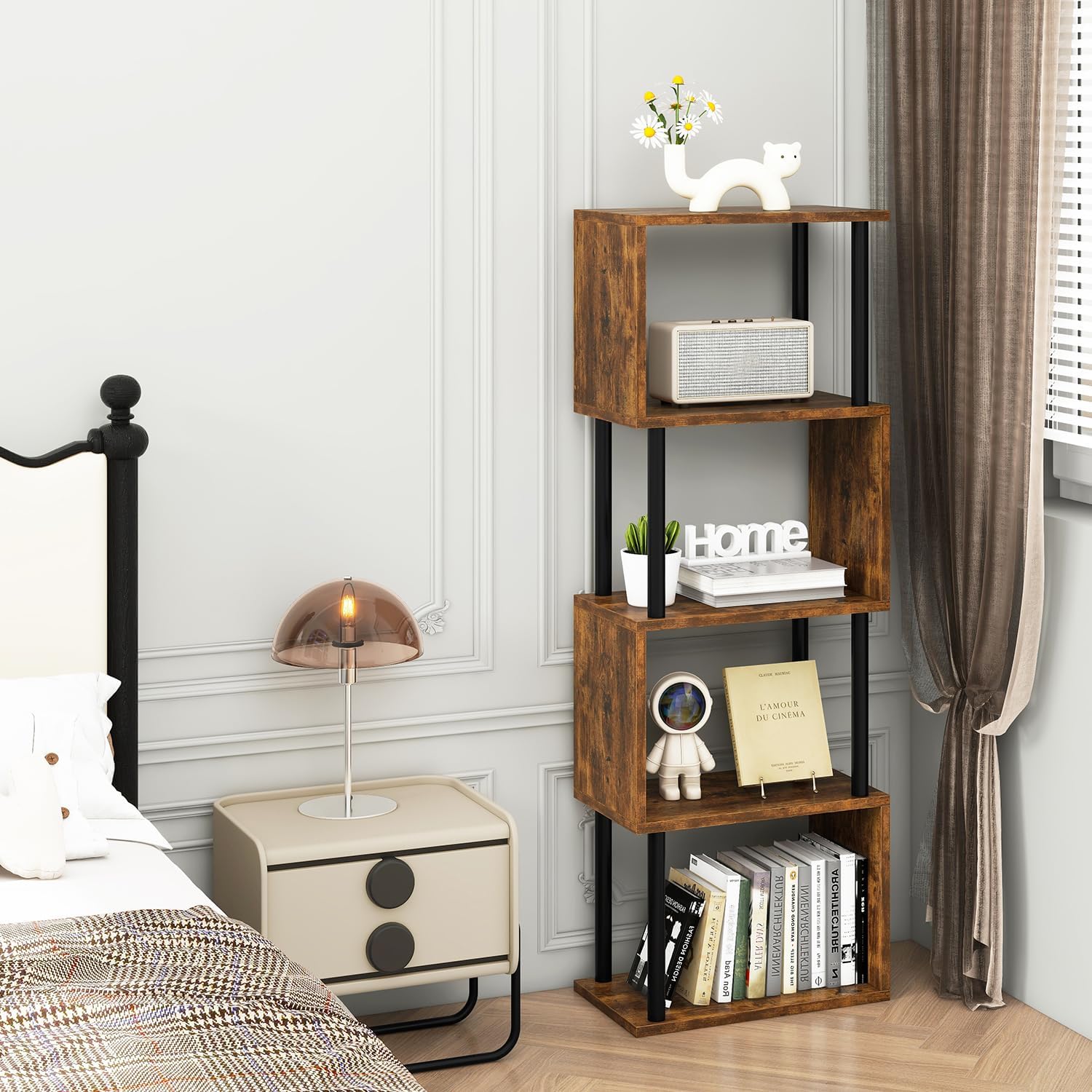 SGIAWETA-5-Tier Tall Bookshelf - Bookshelf 5 Tier ulasan dan harga