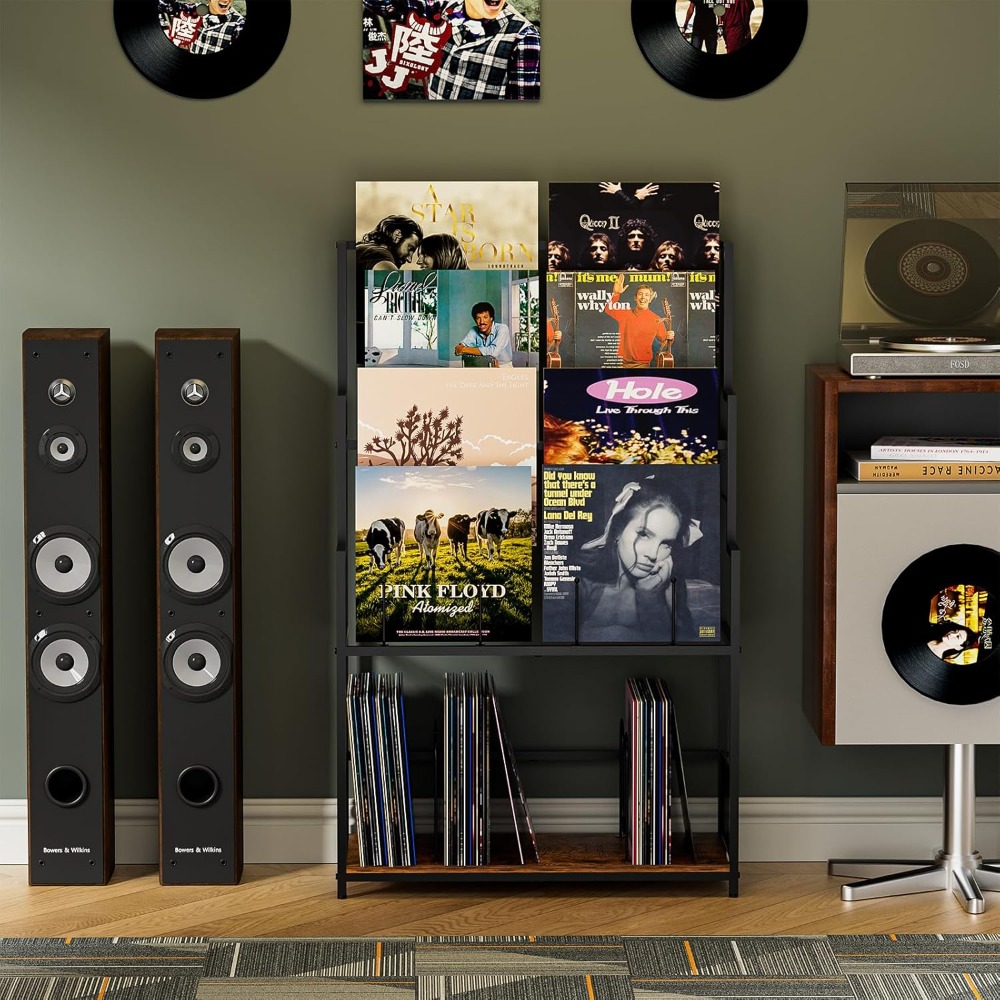 Cottage Charm 5-Tier Vinyl Rec - Bookshelf 5 Tier ulasan dan harga