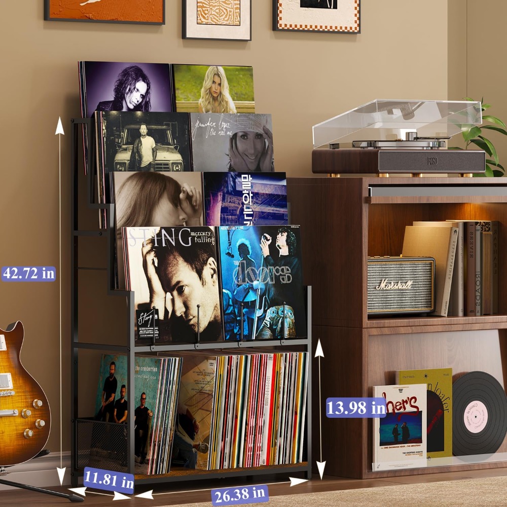 Cottage Charm 5-Tier Vinyl Rec - Bookshelf 5 Tier ulasan dan harga