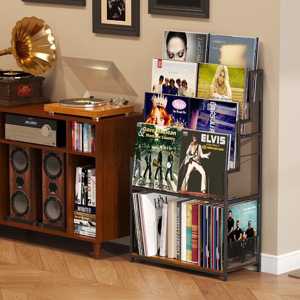 Cottage Charm 5-Tier Vinyl Rec - Bookshelf 5 Tier ulasan dan harga