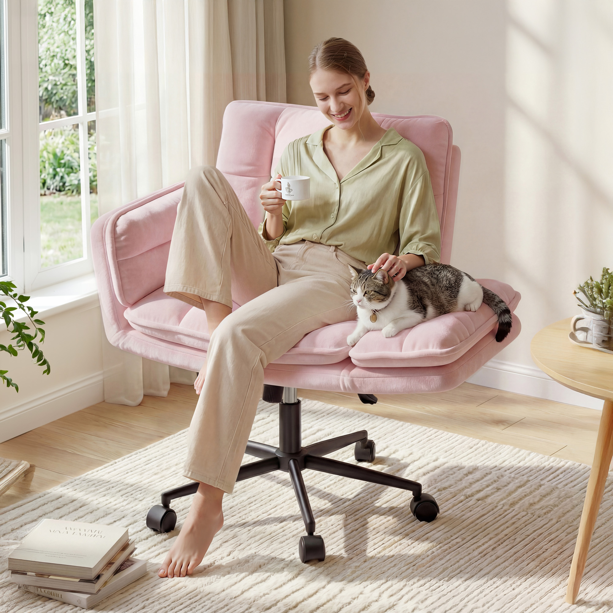 Criss Cross Chair with Wheels, - Office X Furniture ulasan dan harga