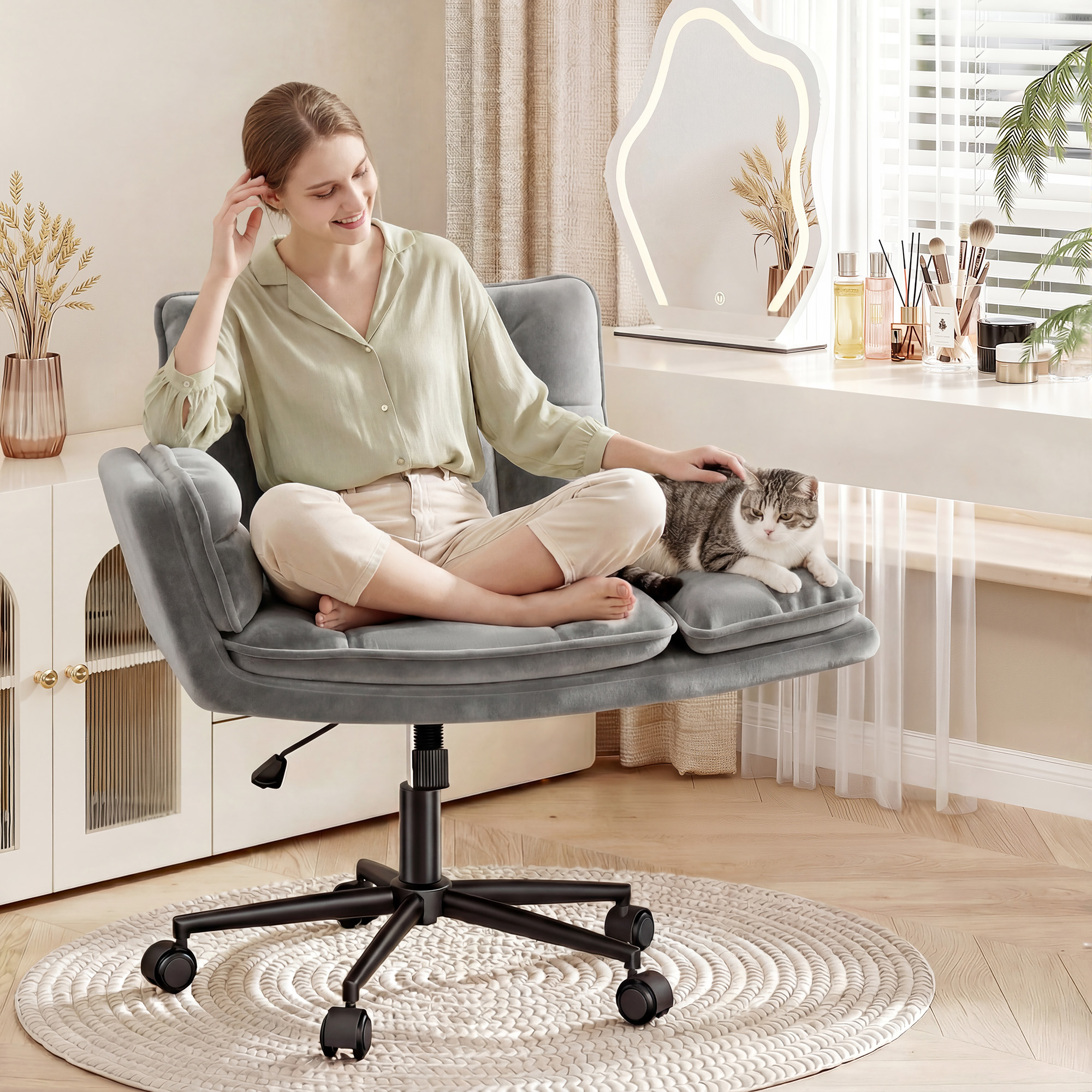 Criss Cross Chair with Wheels, - Office X Furniture ulasan dan harga