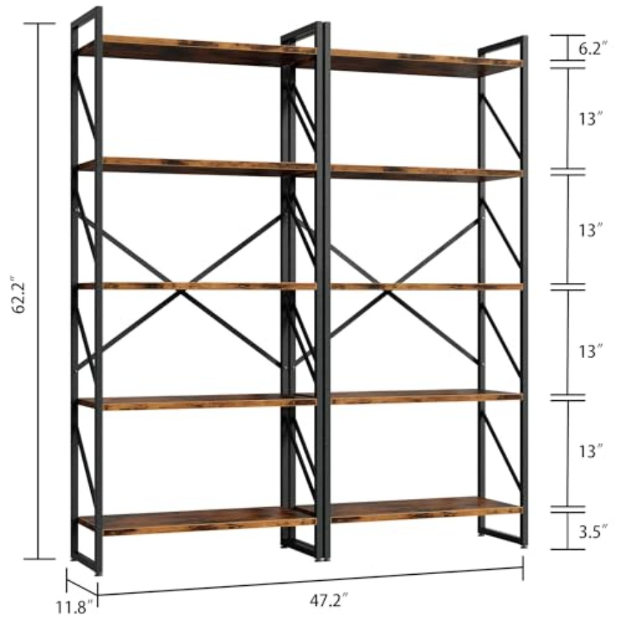 5 Tiers Bookshelf, Classically - Bookshelf 5 Tier ulasan dan harga