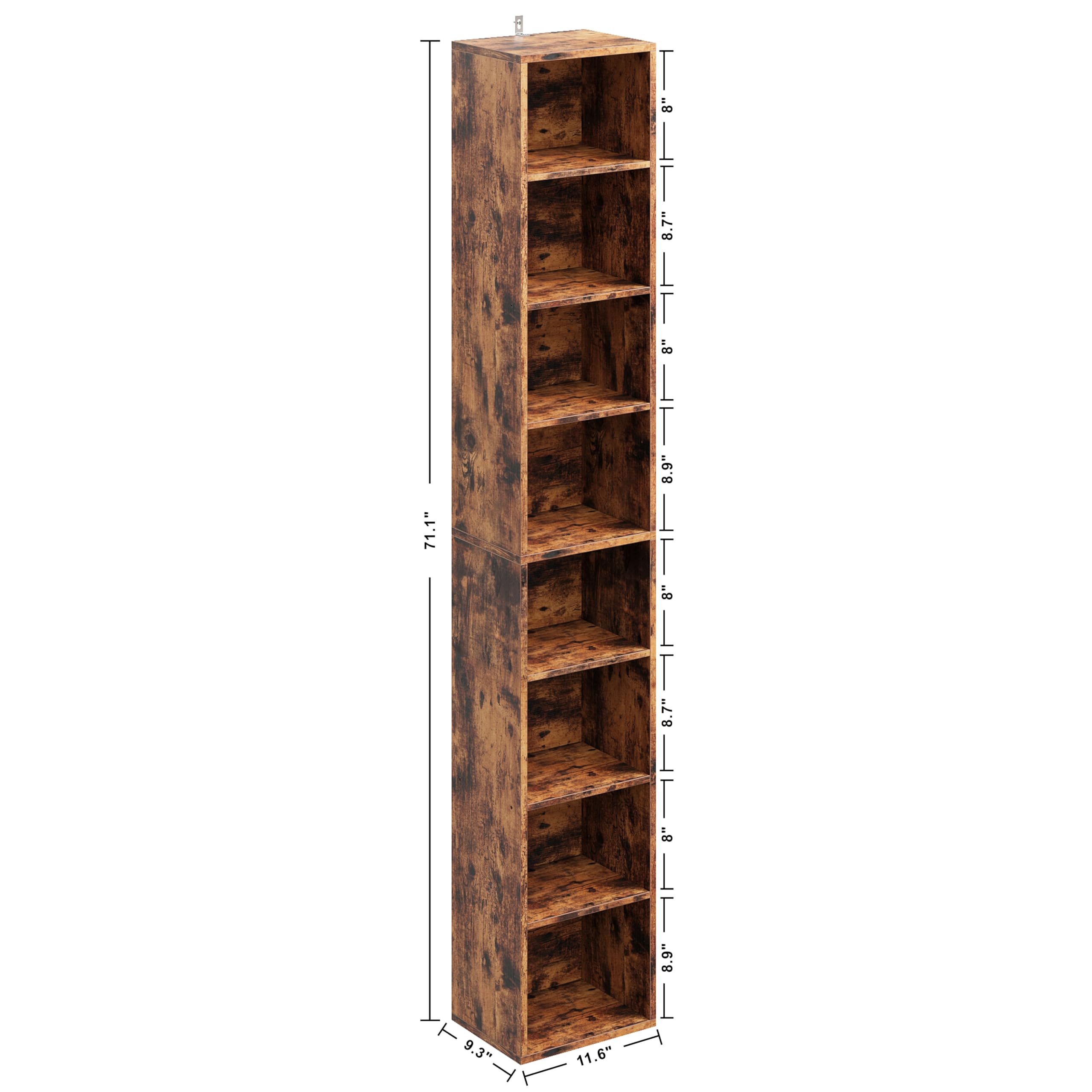 Tall Narrow Bookshelf 8 Tiers  - Office X Furniture ulasan dan harga