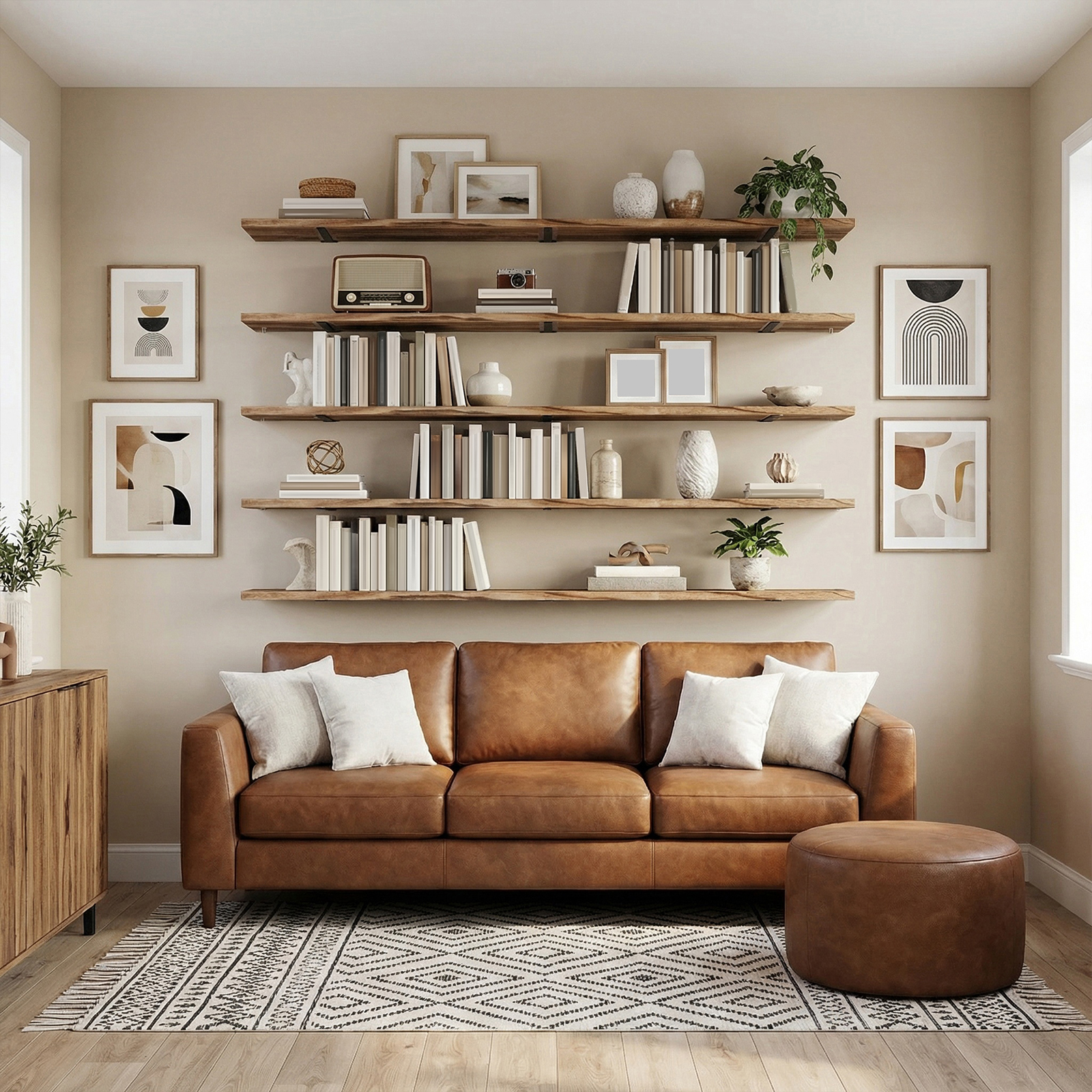5-Tier Wall Mounted Bookshelf  - Bookshelf 5 Tier ulasan dan harga
