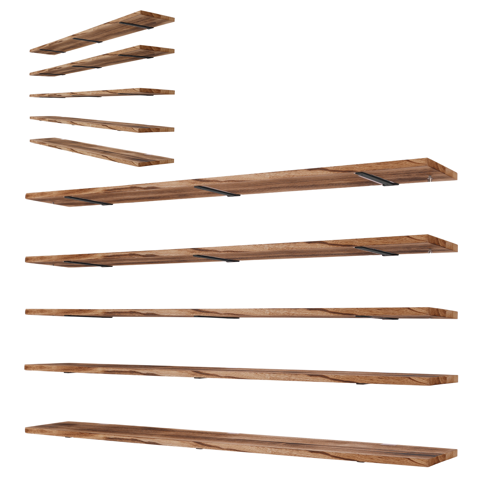 5-Tier Wall Mounted Bookshelf  - Bookshelf 5 Tier ulasan dan harga