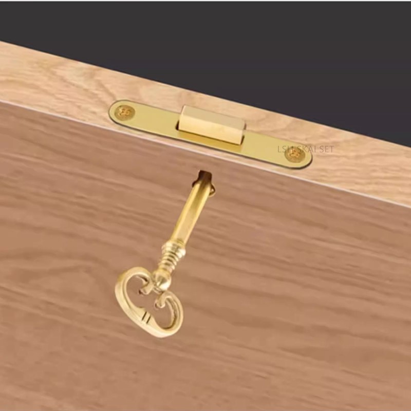 1PC Retro Brass Drawer Lock, O - Office Furniture Hardware ulasan dan harga