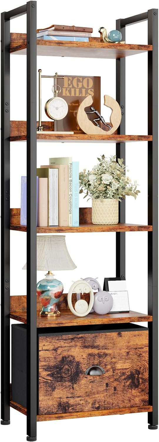 SGIAWETA-5 Tier Bookshelf with - Bookshelf 5 Tier ulasan dan harga